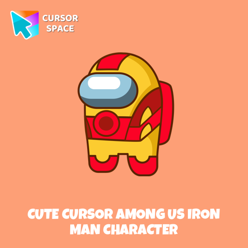 Cute Cursor Among Us Iron Man Character